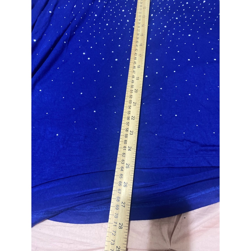 Design History Azure Blue Rhinestone Embellished Top XXL LJ2914067S New - Picture 5 of 7